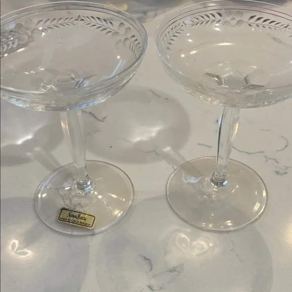 Neiman Marcus Clear Glass Coupe - Picture 3 of 3